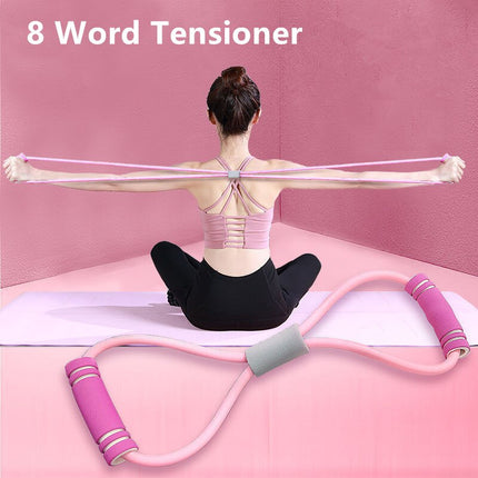 2021 Yoga Gum Fitness Resistance 8 Word Chest Expander Pull Rope