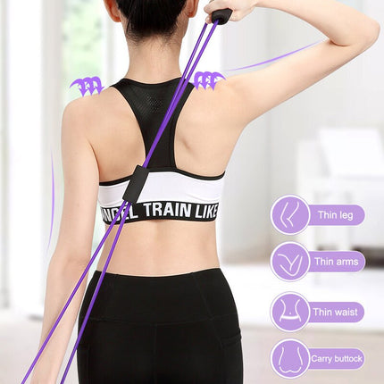 2021 Yoga Gum Fitness Resistance 8 Word Chest Expander Pull Rope