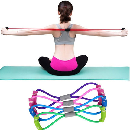 2021 Yoga Gum Fitness Resistance 8 Word Chest Expander Pull Rope
