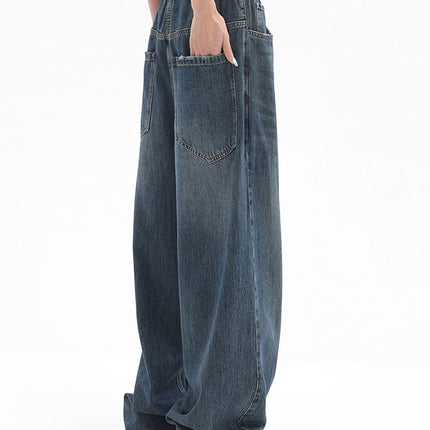 2022 Women American Vintage Baggy Jeans Elastic Waist Oversized Long