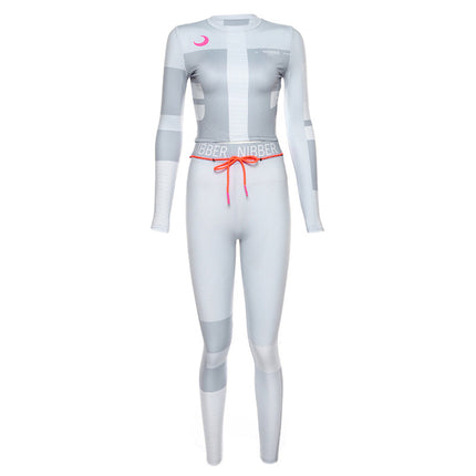 Printed color sports fitness suit