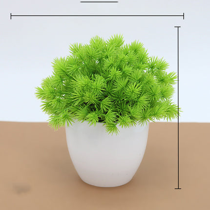 Green fake flower pot