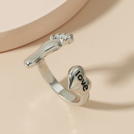 Women's Alloy Jewelry Jewelry Feet Love Ring