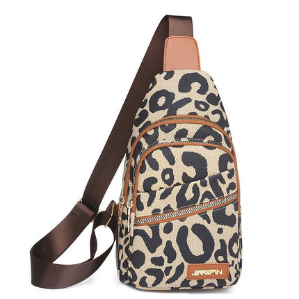 Leopard Print Sling Chest Bag