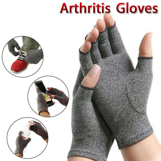 Arthritis Non-slip Breathable Health Care Nursing Half-finger Gloves