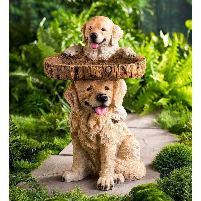 Garden Decoration Raccoon Resin Ornaments Handicraft Gardening Bird Drinking Ornaments