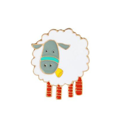 QIHE JEWELRY Alpaca pin Sheep brooches Cartoon brooch Badges Lapel pin Cute Kawaii Jewelry for girls Alpaca jewelry collection