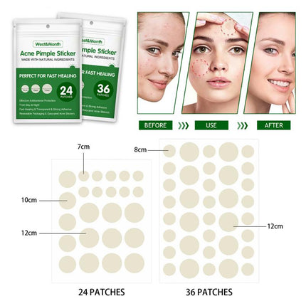 36pcs Acne Pimple Patch Invisible Waterproof Absorb Pus Acne Treatment
