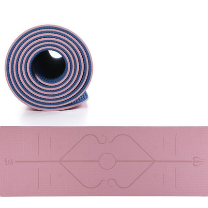TPE Yoga Mat Non Slip Carpet Environmental Fitness 183*61cm