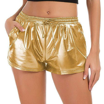 Women's PU Fitness Casual Shorts