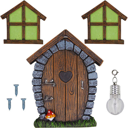 New Garden Fairy Gnome Home Decoration Doors Windows