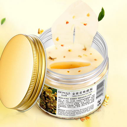 80 Pcs Bottle Gold Osmanthus Eye Mask Women Collagen Gel Whey Protein Face Care Sleep Patches Health Mascaras De Dormir