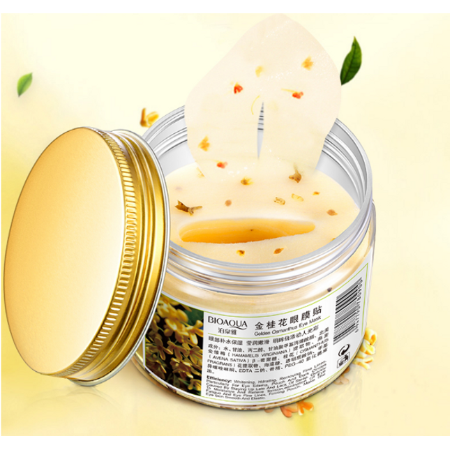 80 Pcs Bottle Gold Osmanthus Eye Mask Women Collagen Gel Whey Protein Face Care Sleep Patches Health Mascaras De Dormir