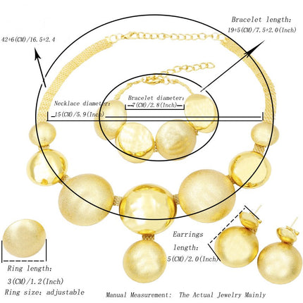 Four-piece alloy jewelry set