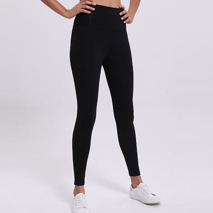 Stitched nine points fitness pants