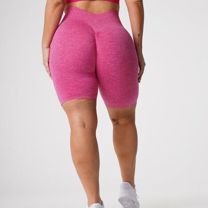 Show Waist Snowflake Seamless Fitness Yoga Shorts