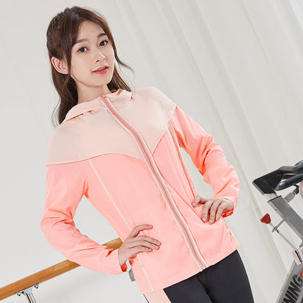 Zip cardigan fitness top