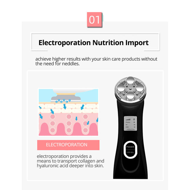 Facial care instrument with microneedles
