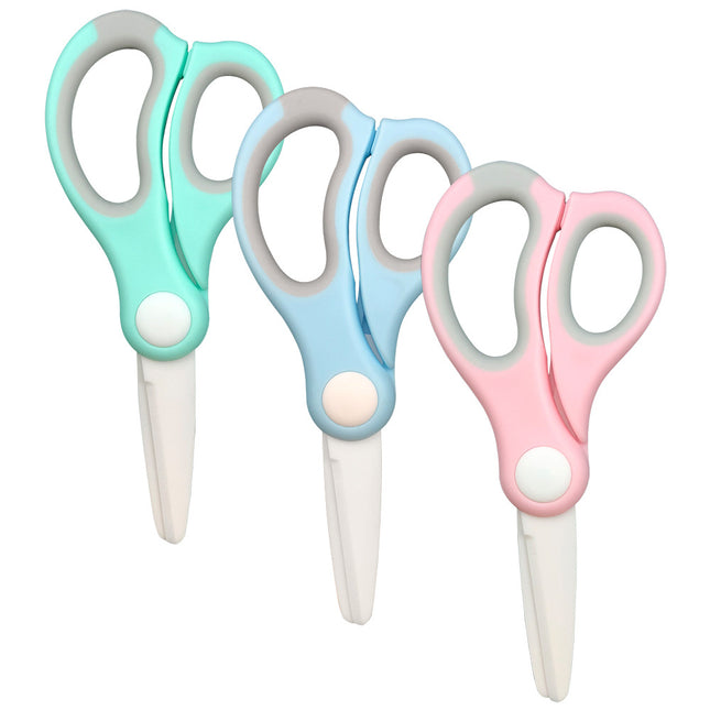 Baby Ceramic Scissors Portable Baby Food Supplement Scissors With Cutting Sleeve