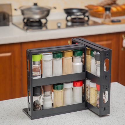 European Style Spice Rack Kitchen Rotating Storage Rack