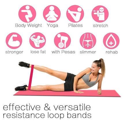 5 Colors Resistance Strap Yoga Resistance Rubber Bands Fitness