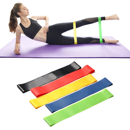 5 Colors Yoga Resistance Rubber Bands Indoor Outdoor Fitness Equipment