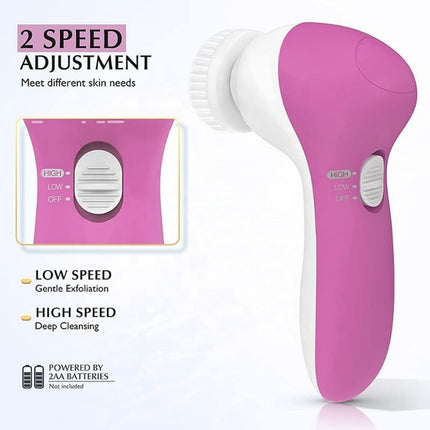 5 In 1face Cleansing Brush Silicone Facial Brush Deep Cleaning Pore