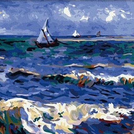 Best Pictures DIY Digital Oil Painting Paint By Numbers Christmas Birthday Unique Gift Van gogh starry sky of the rhone river