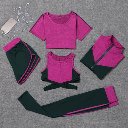Women's Four-piece Running Fitness Exercise Set