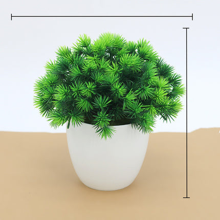 Green fake flower pot