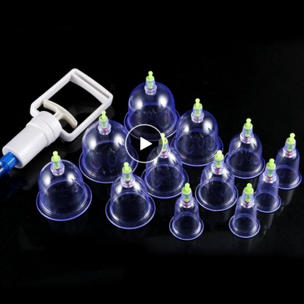 Chinese Great Medical Body Healthy Care 12Cups Kit Cupping Therapy Cups Hot Selling