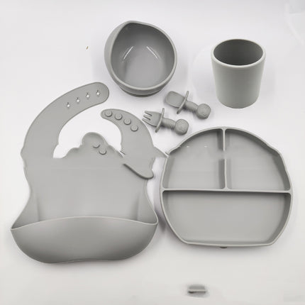 Silicone Children's Cutlery Set Baby Food Supplement Plate