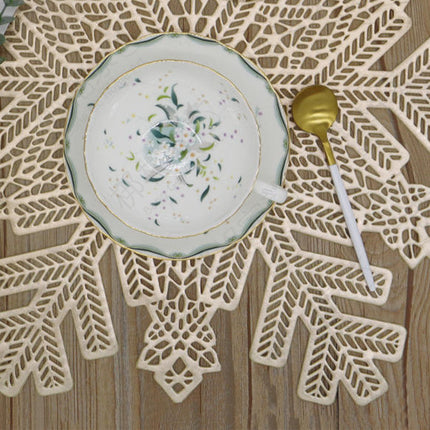 Kitchen Mat Snowflake Christmas Flower