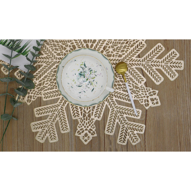 Kitchen Mat Snowflake Christmas Flower
