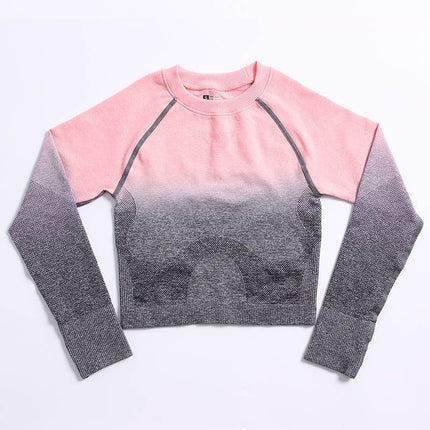 Elastic Fitness Gradient Sports Yoga Clothing Suit Women