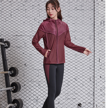 Zip cardigan fitness top