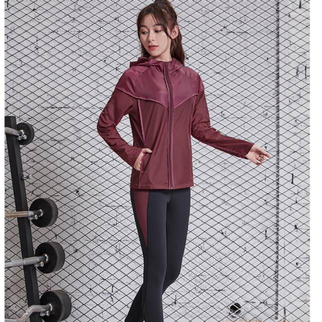 Zip cardigan fitness top