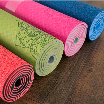 Two-color TPE Non-slip Yoga Mat Fitness Mat