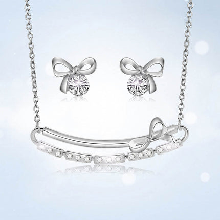 Gemstone Necklace Earrings Jewelry Set