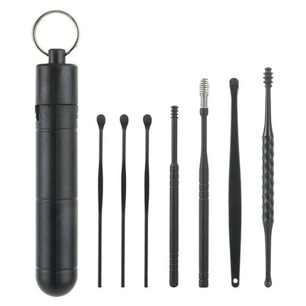 7pcs Ear Wax Pickers Stainless Steel Ear Cleaner Tool Kit Reusable