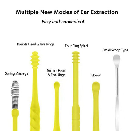7pcs Ear Wax Pickers Stainless Steel Ear Cleaner Tool Kit Reusable