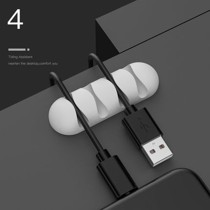 Smart Cable Holder Silicone Flexible Cable Winder Wire Organizer Holder Cord Management Clip For USB Earphone Network Cable