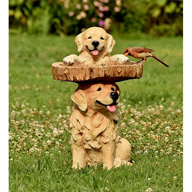 Garden Decoration Raccoon Resin Ornaments Handicraft Gardening Bird Drinking Ornaments