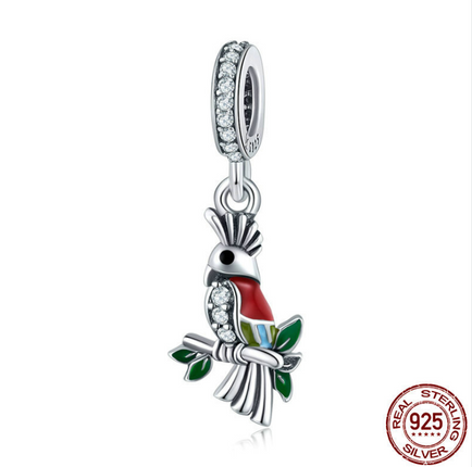 Small jewelry cute parrot pendant handmade DIY bracelet beaded necklace jewelry accessories