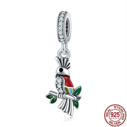 Small jewelry cute parrot pendant handmade DIY bracelet beaded necklace jewelry accessories