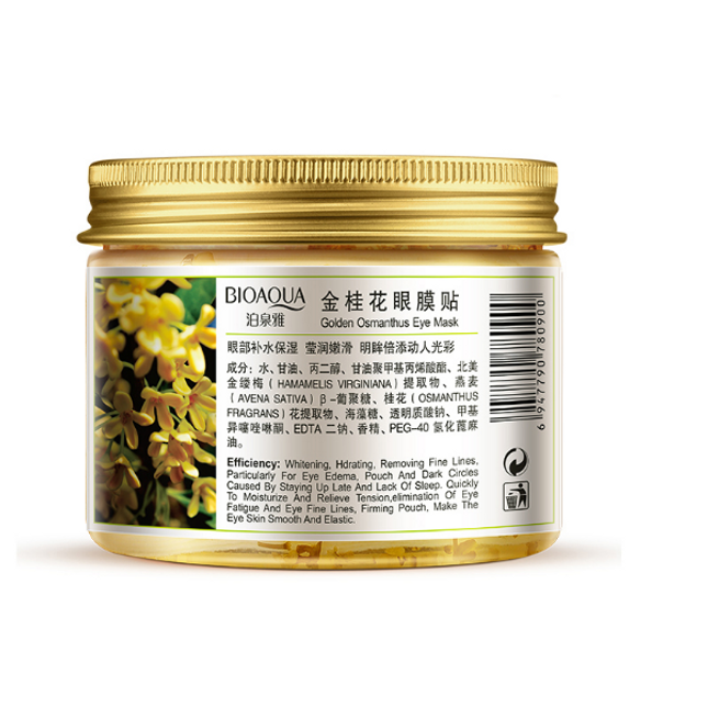 80 Pcs Bottle Gold Osmanthus Eye Mask Women Collagen Gel Whey Protein Face Care Sleep Patches Health Mascaras De Dormir