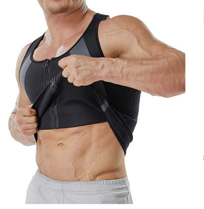 Men's zipper fitness top