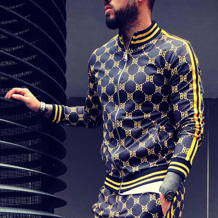 Print sports sweater thin fitness