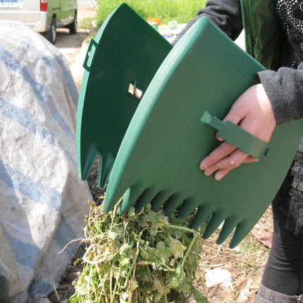 Leaf Rake Scoops Cleaning Rubbish Leaf Collector Grabs With Leaf Claws For Weed Picking Up Hand Harken Reiniging Gereedschap