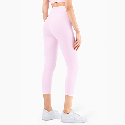 Peach Hips Fitness Cropped Pants